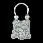 Victorian Scottish Agate Silver Padlock Bracelet