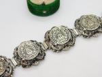Art Deco 1936 Floral Panel Coin Bracelet