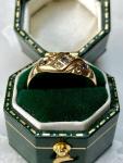 Edwardian 18ct Gold Sapphire Diamond Gypsy Ring