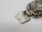 Art Deco 1936 Floral Panel Coin Bracelet