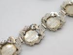 Art Deco 1936 Floral Panel Coin Bracelet