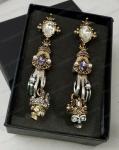 Victorian Gothic King Skull Statement Earrings