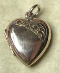 Victorian Rolled Gold Heart Photo Locket