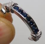 Vintage Art Deco Sterling Silver Sapphire Earrings