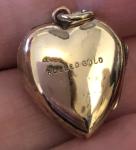 Victorian Rolled Gold Heart Photo Locket