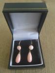Edwardian 9ct Gold and Coral Drop Earrings