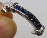 Vintage Art Deco Sterling Silver Sapphire Earrings