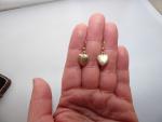 Antique 9ct Gold Engraved Puffy Heart Earrings