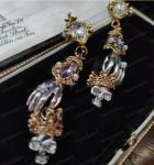 Victorian Gothic King Skull Statement Earrings