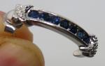 Vintage Art Deco Sterling Silver Sapphire Earrings