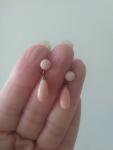 Edwardian 9ct Gold and Coral Drop Earrings