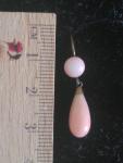 Edwardian 9ct Gold and Coral Drop Earrings