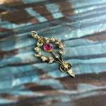 Edwardian Seed Pearl & Pink Glass Pendant