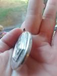 Large Hallmarked Silver Etched Antique Locket