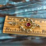 Edwardian Seed Pearl & Pink Glass Pendant