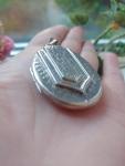 Large Hallmarked Silver Etched Antique Locket