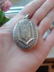 Large Hallmarked Silver Etched Antique Locket