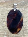 Vintage 9Ct Gold Tortoiseshell Pendant Necklace