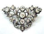 Georgian Silver Floral Paste Brooch