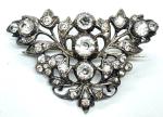 Georgian Silver Floral Paste Brooch