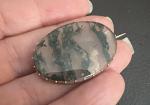 Victorian 9 Ct Gold Moss Agate Brooch