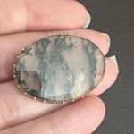 Victorian 9 Ct Gold Moss Agate Brooch
