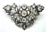 Georgian Silver Floral Paste Brooch