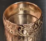 Antique 9ct Rose Gold Engraved Band Ring