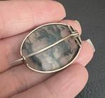 Victorian 9 Ct Gold Moss Agate Brooch