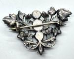 Georgian Silver Floral Paste Brooch