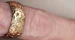 Antique 9ct Rose Gold Engraved Band Ring