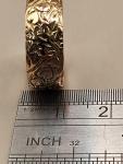 Antique 9ct Rose Gold Engraved Band Ring