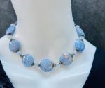Art Deco Venetian Sommerso Aventurine Glass Necklace