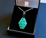 1930s Art Deco Carved Jade Glass Necklace