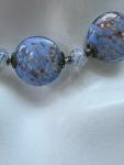Art Deco Venetian Sommerso Aventurine Glass Necklace