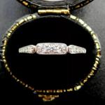 Vintage 14K White Gold Stackable Wedding Band