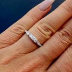 Vintage 14K White Gold Stackable Wedding Band