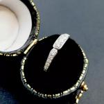 Vintage 14K White Gold Stackable Wedding Band
