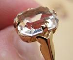 Edwardian 9ct Yellow Gold Rock Crystal Ring
