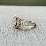 Art Deco 2Ct Round Cut Diamond Halo Ring