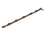 20th Century Silver Cabochon Carnelian Bracelet