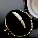 Vintage 14K White Gold Stackable Wedding Band