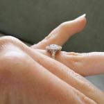 Art Deco 2Ct Round Cut Diamond Halo Ring