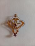 Art Nouveau Amethyst 9ct Gold Pendant