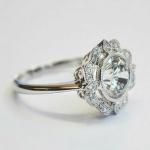 2CT Round Cut Diamond Vintage Wedding Ring 14k White Gold