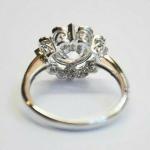 2CT Round Cut Diamond Vintage Wedding Ring 14k White Gold