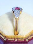 Art Deco 18ct Gold Ruby & Diamond Ring