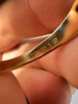 9ct Antique Gold Ring with Diamond and Ruby