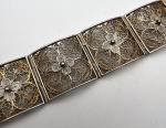 Silver Gilt Filigree Flower Bracelet