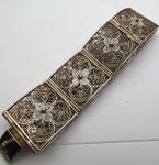 Silver Gilt Filigree Flower Bracelet